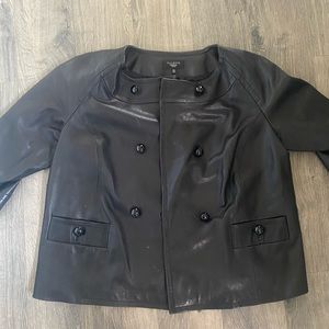 100% Leather Jacket. Size: 14W. Talbots Brand.